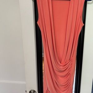 Orange mini dress , low rise dress